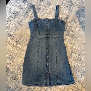 BB Dakota Overall Button Front Denim Dress